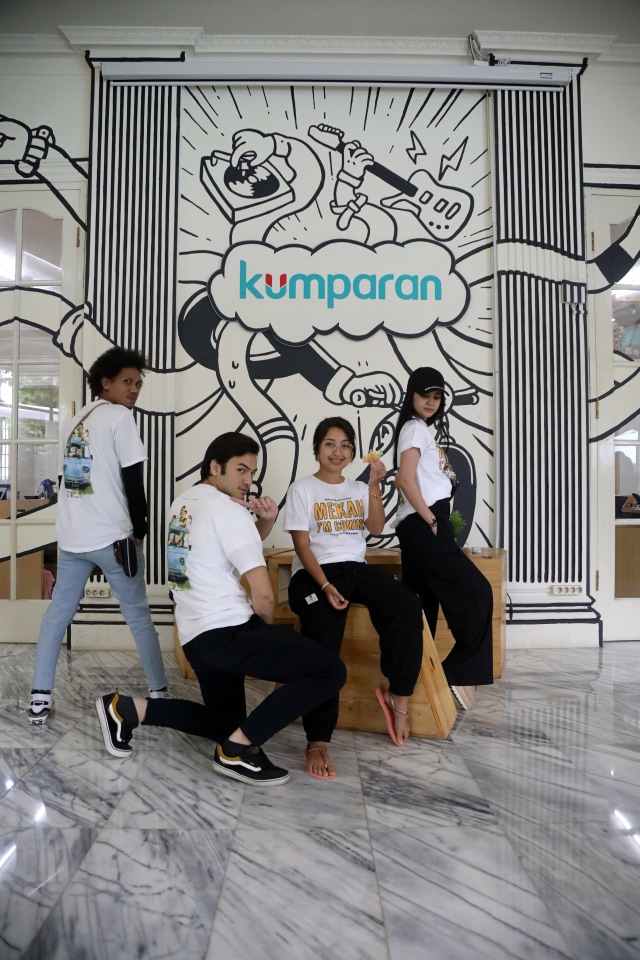 Pemain film Mekah I'm Coming saat promo ke kantor kumparan. Foto: Fitra Andrianto/kumparan