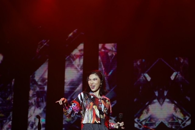Penampilan Isyana Sarasvati pada Java Jazz Festival 2020 di JI Expo Kemayoran, Jakarta, Jumat (28/2/2020). Foto: Nugroho Sejati