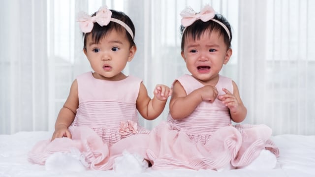 Ilustrasi bayi kembar perempuan. Foto: Shutter Stock