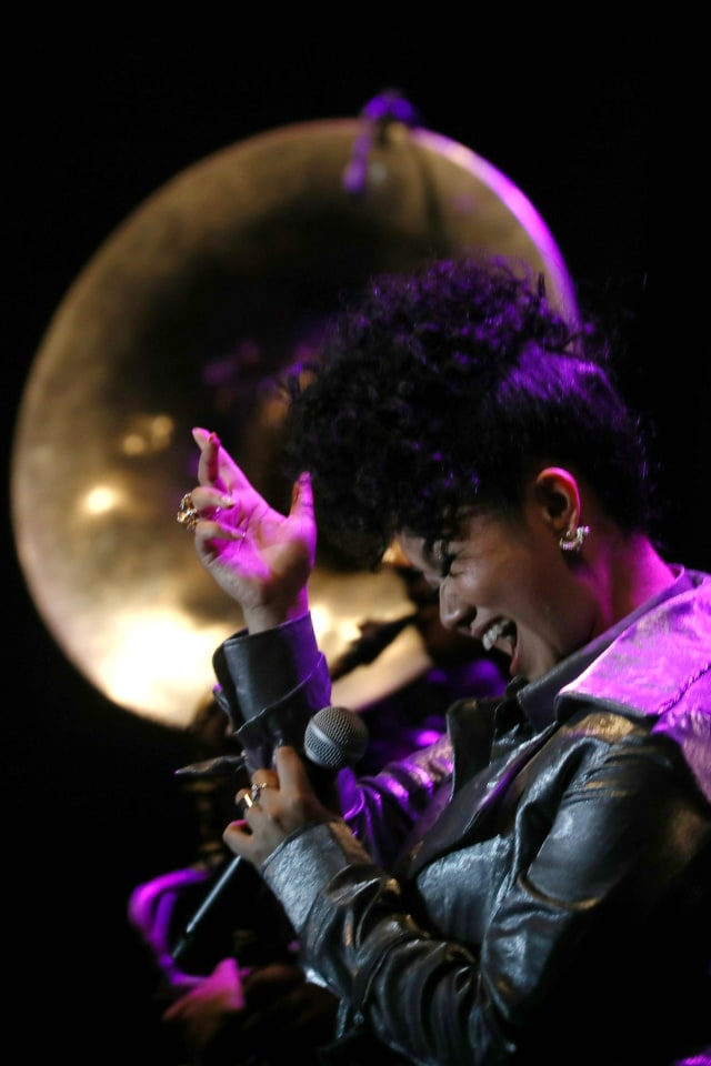 Penampilan Yura Yunita pada BNI Java Jazz 2020 di JI Expo Kemayoran, Jakarta, Sabtu (29/2).  Foto: Nugroho Sejati/kumparan