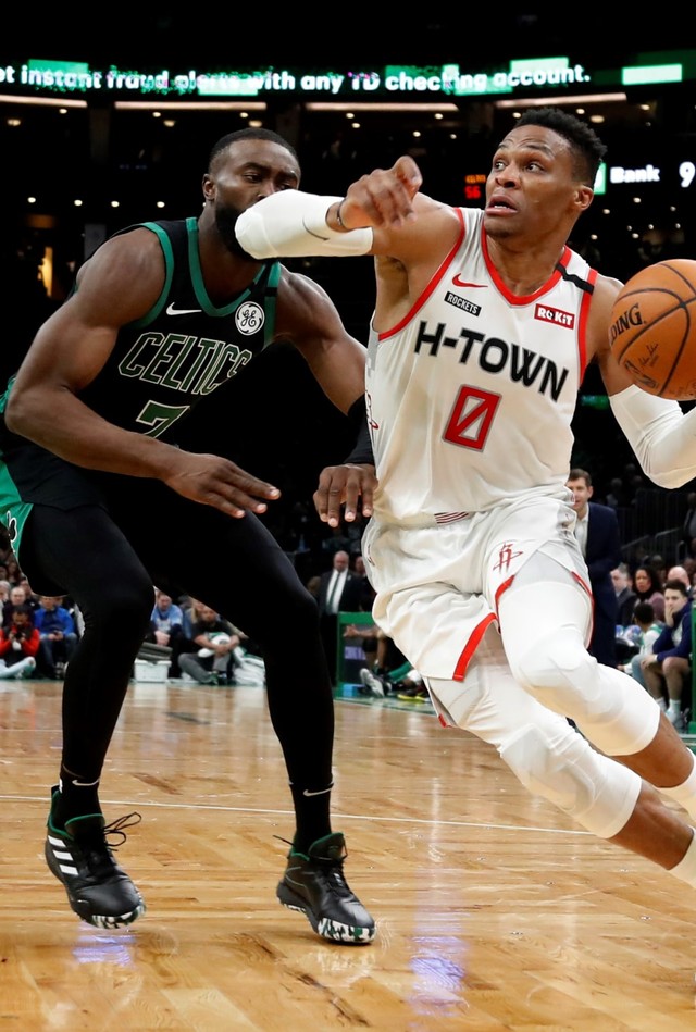 Pertandingan NBA antara Boston Celtics dan Houston Rockets.  Foto: Winslow Townson-USA TODAY Sports