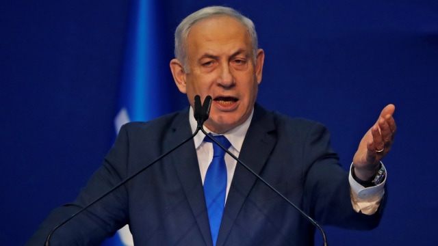 Benjamin Netanyahu klaim menang pemilu Israel. Foto: Jack GUEZ / AFP