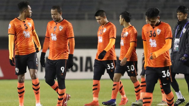 Para pemain tim Thailand, Chiangrai United. Foto: JIJI PRESS / AFP