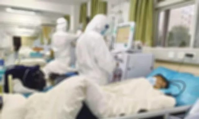 Ilustrasi penanganan pasien virus corona di rumah sakit