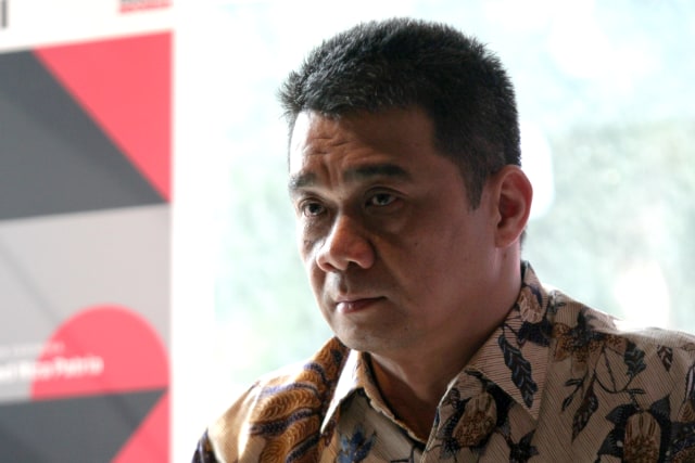 Cawagub DKI Jakarta dari Partai Gerindra, Ahmad Riza Patria, di acara Ngobrol Bareng Cawagub DKI Jakarta di Conclave Wijaya, Jakarta Selatan, Jumat (6/3/2020). Foto: Nugroho Sejati/kumparan