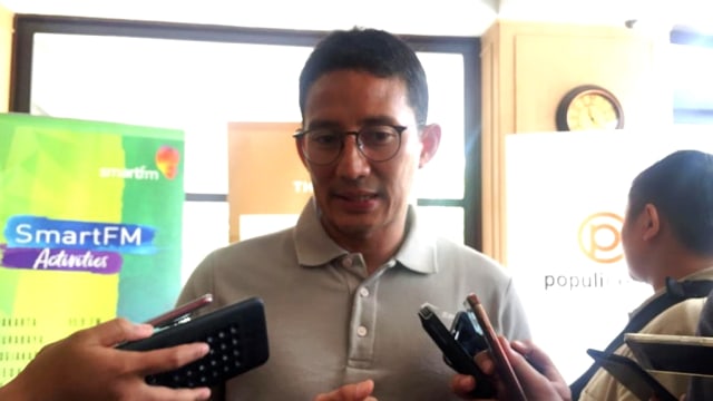 Sandiaga Salahuddin Uno di Kawasan Senayan, Jakarta, Sabtu (7/3). Foto: Ema Fitriyani/kumparan