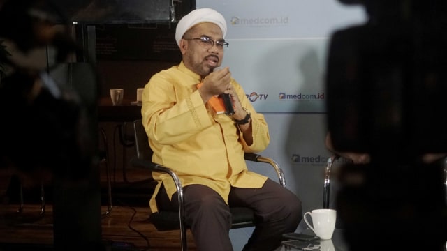 Ali Mochtar Ngabalin saat diskusi tentang conora di Upnormal Coffee, Jakarta, Minggu (8/3). Foto: Irfan Adi Saputra/kumparan
