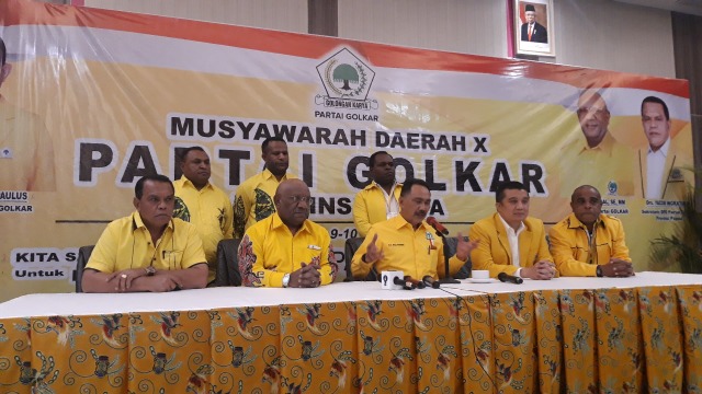Keterangan pers Partai Golkar Papua jelang Pilkada 2020. (BumiPapua.co/Imelda)