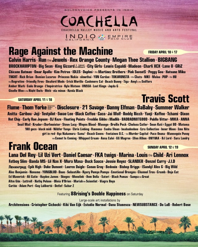 Coachella 2020 dok Twitter @coachella