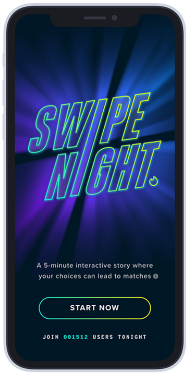 Swipe Night dok Tinder