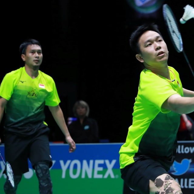 Aksi Ahsan/Hendra di All England 2020. Foto: Dok. PBSI