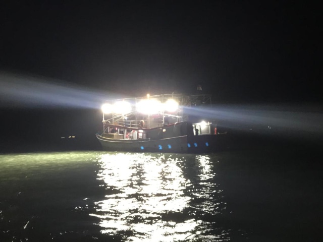 ﻿Kapal jaring cumi tempat ABK yang terjatuh bekerja. Foto: Istimewa