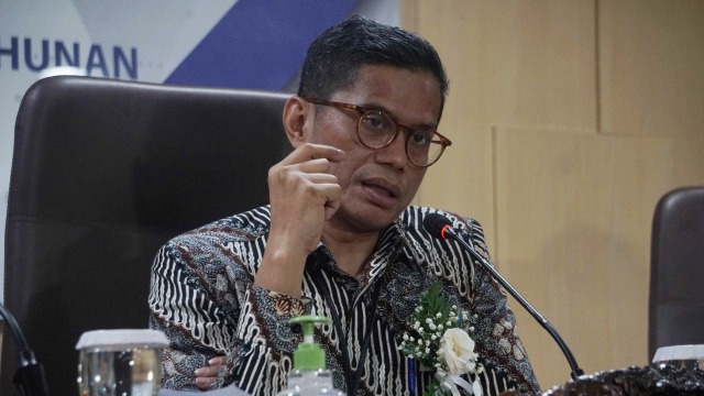 Direktur utama Bank BTN Pahala N. Mansury saat konferensi pers Rapat Umum Pemegang Saham tahunan PT Bank Tabungan Negara (Persero) Tbk di Tower BTN, Jakarta. Foto: Irfan Adi Saputra/kumparan