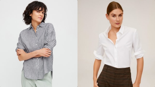 Ilustrasi Kemeja kerah. Foto: Dok. UNIQLO,MANGO