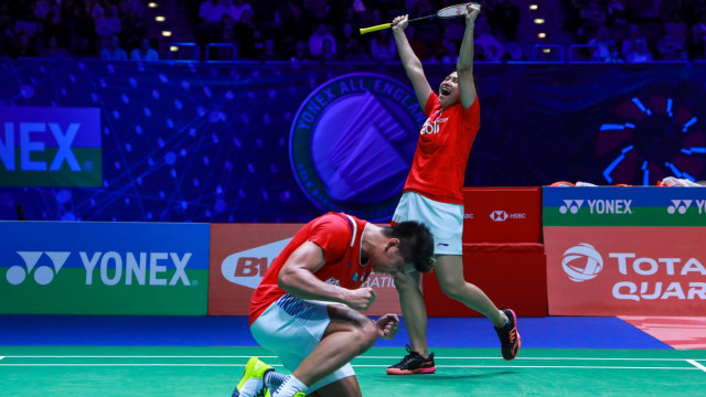 Praveen Jordan/Melati Daeva Oktavianti di final All England 2020. Foto: Dok PBSI