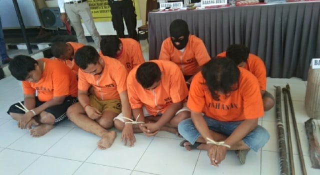 Hasil ungkap kasus narkotika, 8 tersangka berhasil diamankan, foto : Yanti