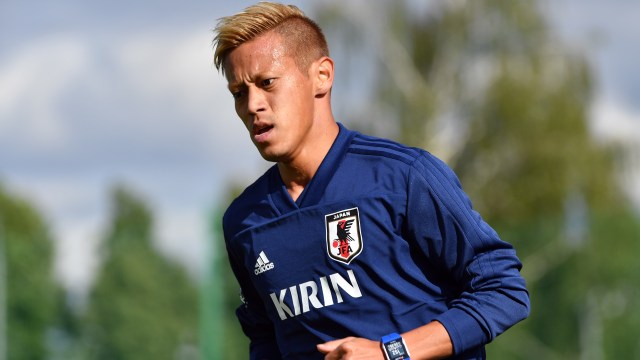 Keisuke Honda saat membela Timnas Jepang. Foto: SAEED KHAN / AFP