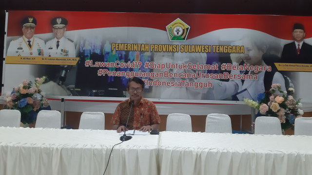 Juru Bicara Gugus Tugas Percepatan Penanganan Virus Corona atau Covid-19 Sulawesi Tenggara, dr Rabiul Awal. Foto: Wiwid Abid Abadi/kendarinesia