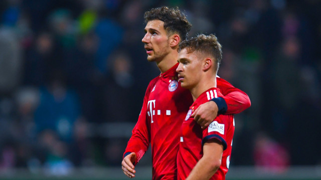 Pemain Bayern Munchen, Joshua Kimmich dan Leon Goretzka. Foto: AFP/Patrik Stollarz