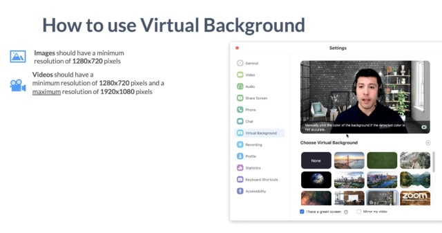 Cara ganti background virtual video conference Zoom Foto: Zoom