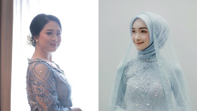 Geraldin dan Bella Almira yang menunda resepsi pernikahan karena virus Corona. dok. ist