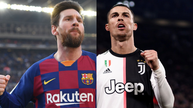 Lionel Messi dan Cristiano Ronaldo. Foto: AFP: Josep LAGO & Marco BERTORELLO
