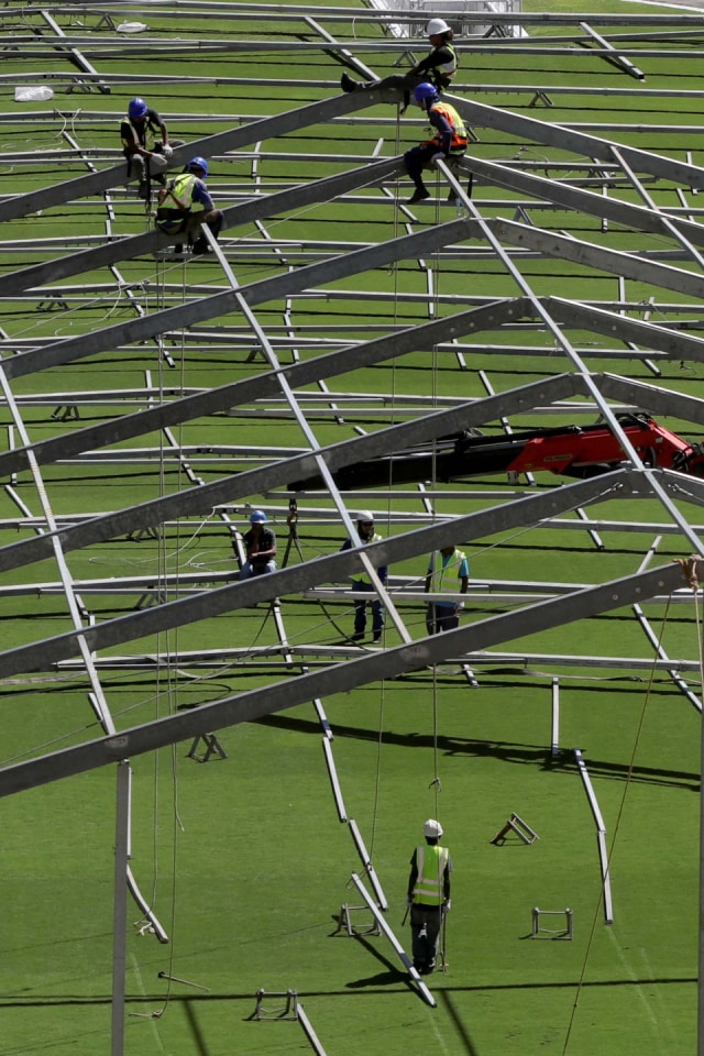 Suasana Stadion Pacaembu di Sao Paulo Foto: REUTERS/Amanda Perobelli