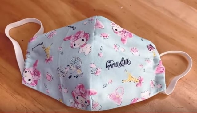 Ilustrasi Masker dari Kain Perca Foto: YouTube/Achan’s Diary