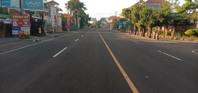 Suasana di Bali Diimbau tetap di rumah usai nyepi. Foto: Istimewa
