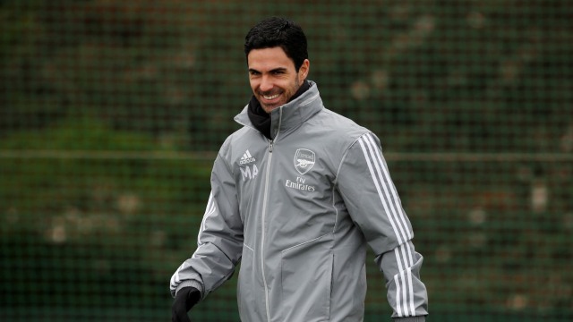 Pelatih Arsenal, Mikel Arteta. Foto:  Reuters/Paul Childs