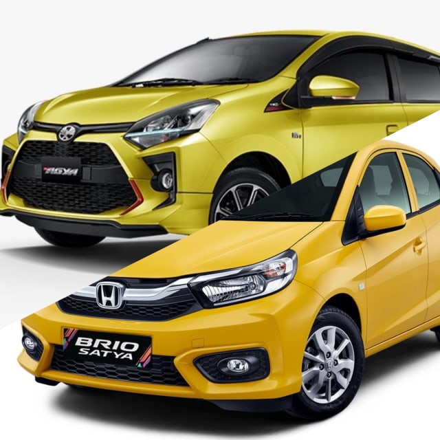 Toyota Agya TRS Vs Honda Brio Satya Foto: Bagas Putra Riyadhana