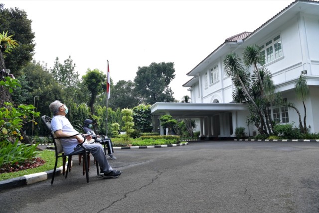 Kegiatan olahraga rutin Wapres Ma'ruf Amin untuk menjaga imunitas di tengah pandemi corona.  Foto: Dok. Setwapres RI