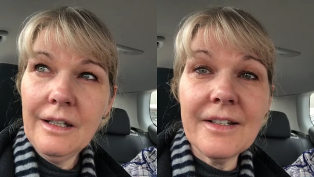 Dawn Bilbrough dalam video yang diunggahnya. Dok: facebook.