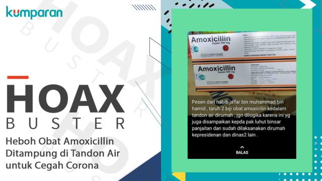 Heboh Obat Amoxicillin Ditampung di Tandon Air untuk Cegah Corona. Foto: Dok. Istimewa