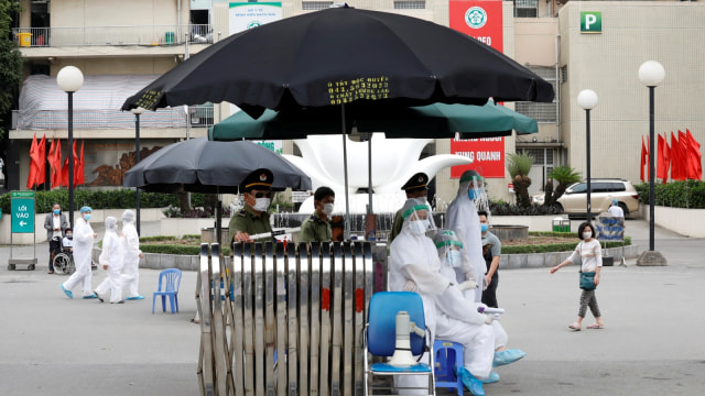  Suasana Kota Hanoi, Vietnam jelang Lockdown Foto: REUTERS