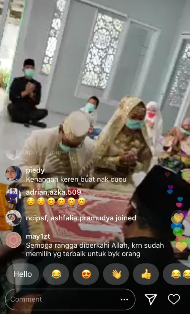 Kondangan melalui streaming. Foto: Dok. Istimewa