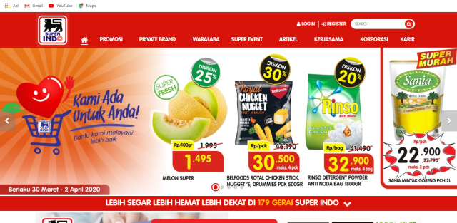 Promo yang ada di Super Indo. Foto: screenshot web superindo