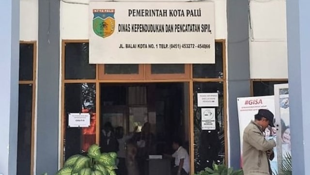 Kantor Dukcapil Kota Palu. Foto: Dok. PaluPoso