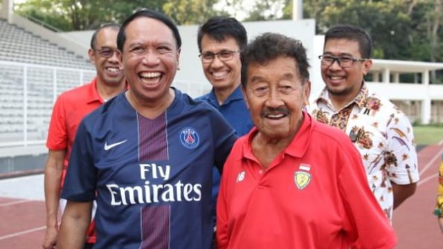 Menpora Zainuddin Amali bersama Alamarhum Bob Hasan. Foto: Dok. Istimewa