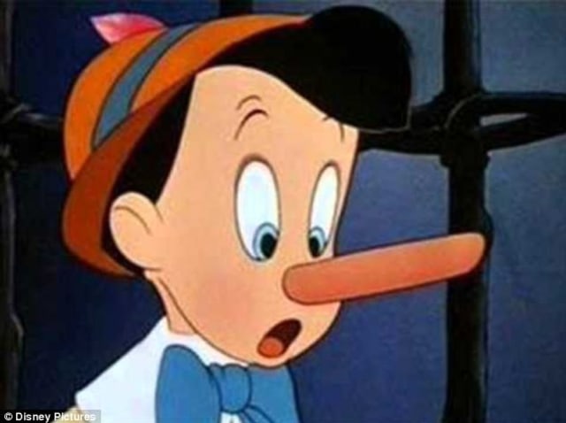 Hidung Pinokio memanjang ketika berbohong. Sumber gambar: Disney Pictures.