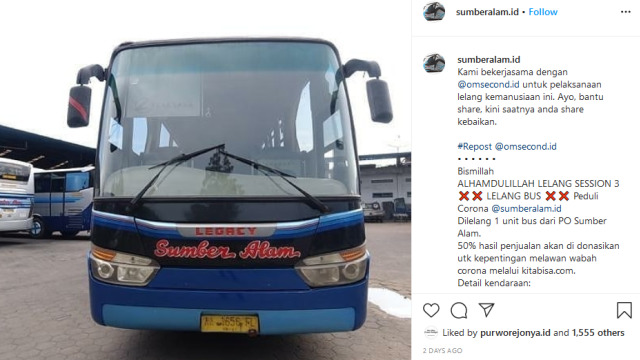 Tangkapan layar akun instagram @sumberalam.id