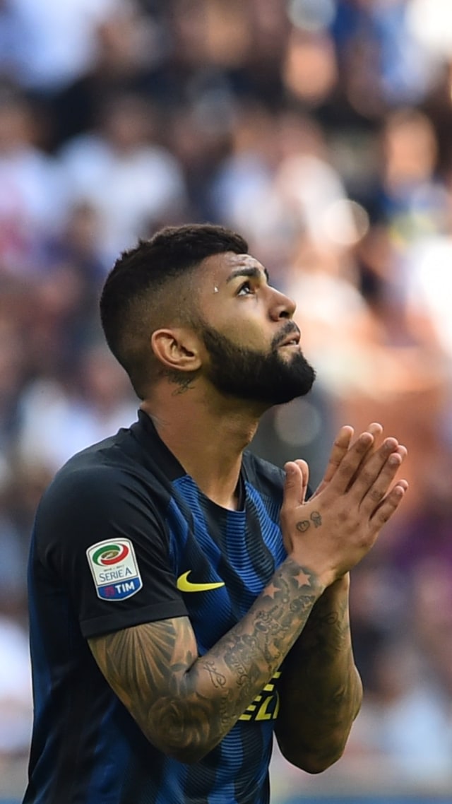 Gabriel Barbosa saat berseragam Inter Milan. Foto: GIUSEPPE CACACE / AFP