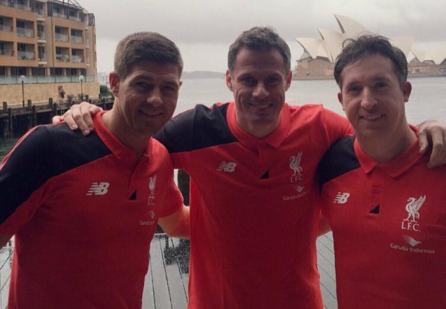 Robbie Fowler bersama legenda Liverpool lainnya. (Sumber foto: Instagram Robbie Fowler)