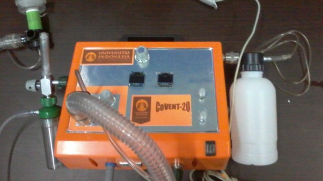 Tim peneliti Universitas Indonesia bikin ventilator untuk bantu pernapasan pasien virus corona. Foto: Universitas Indonesia