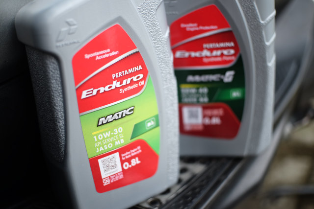 Oli motor Pertamina Lubricants. Foto: Bangkit Jaya Putra/kumparan