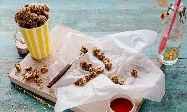 Ilustrasi camilan sehat popcorn jamur Foto: Kidspotkitchen
