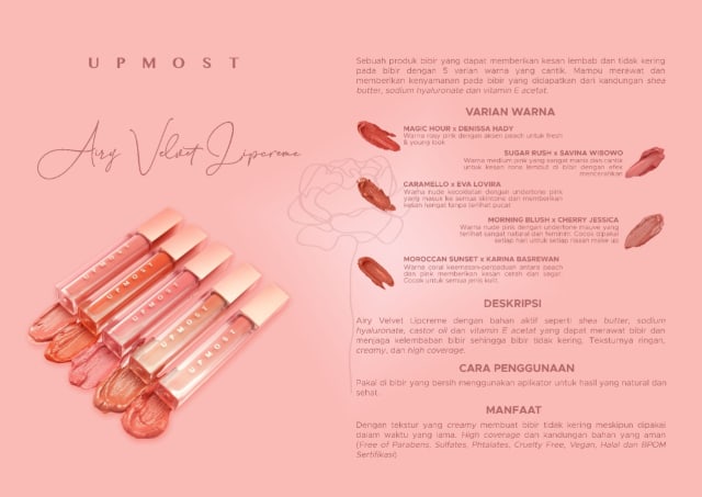 com-Airy Velvet Lipcreme. Foto: Dok. Upmost Beaute