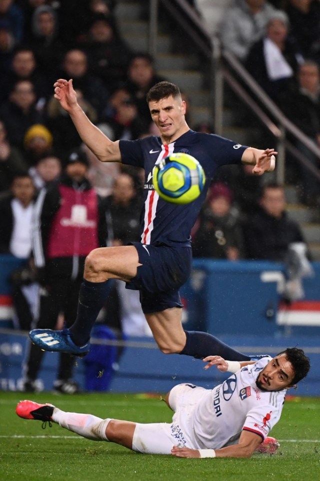 Thomas Meunier, bek kanan PSG.  Foto: FRANCK FIFE / AFP