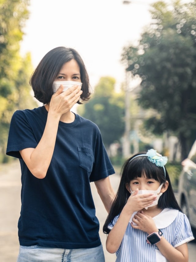 ilustrasi ibu dan anak mengenakan masker di tengah masa pandemi  Foto: Shutterstock