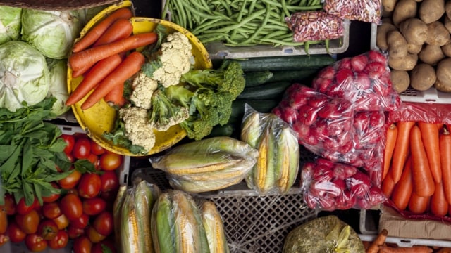 ilustrasi sayur mayur di pasar Foto: Shutterstock
